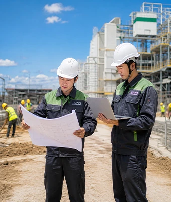 Ingenieros que gu&iacute;an la instalaci&oacute;n de equipos en el extranjero